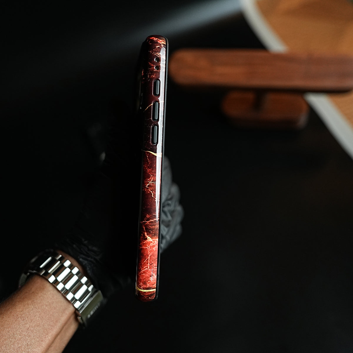 iPhone 17 Series Crimson Marble MagSafe Case Cover