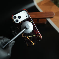 iPhone 17 Series Crimson Marble MagSafe Case Cover