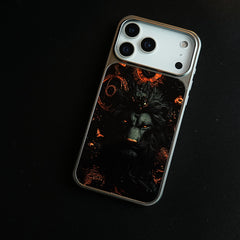 iPhone 17 Series Shadow Lion Artistic Design Case Cover
