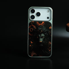 iPhone 17 Series Shadow Lion Artistic Design Case Cover