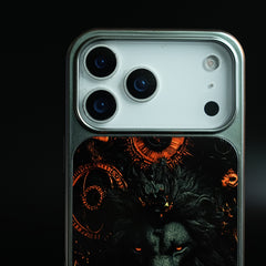 iPhone 17 Series Shadow Lion Artistic Design Case Cover