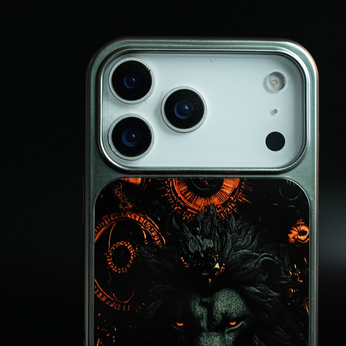 iPhone 17 Series Shadow Lion Artistic Design Case Cover