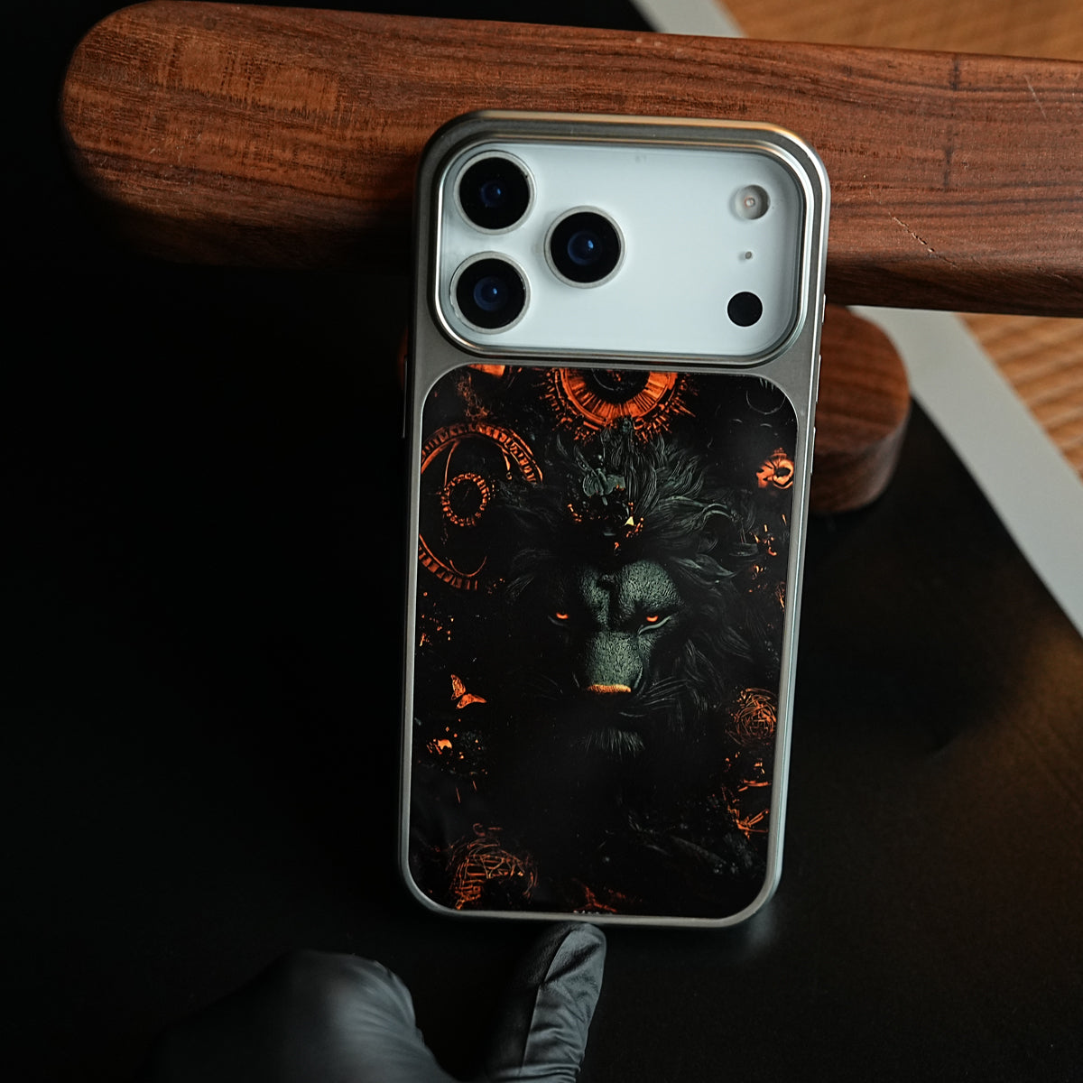 iPhone 17 Series Shadow Lion Artistic Design Case Cover