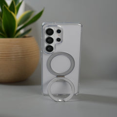 Galaxy S25 Ultra Crystal Clear Kickstand Case | Invisible Power