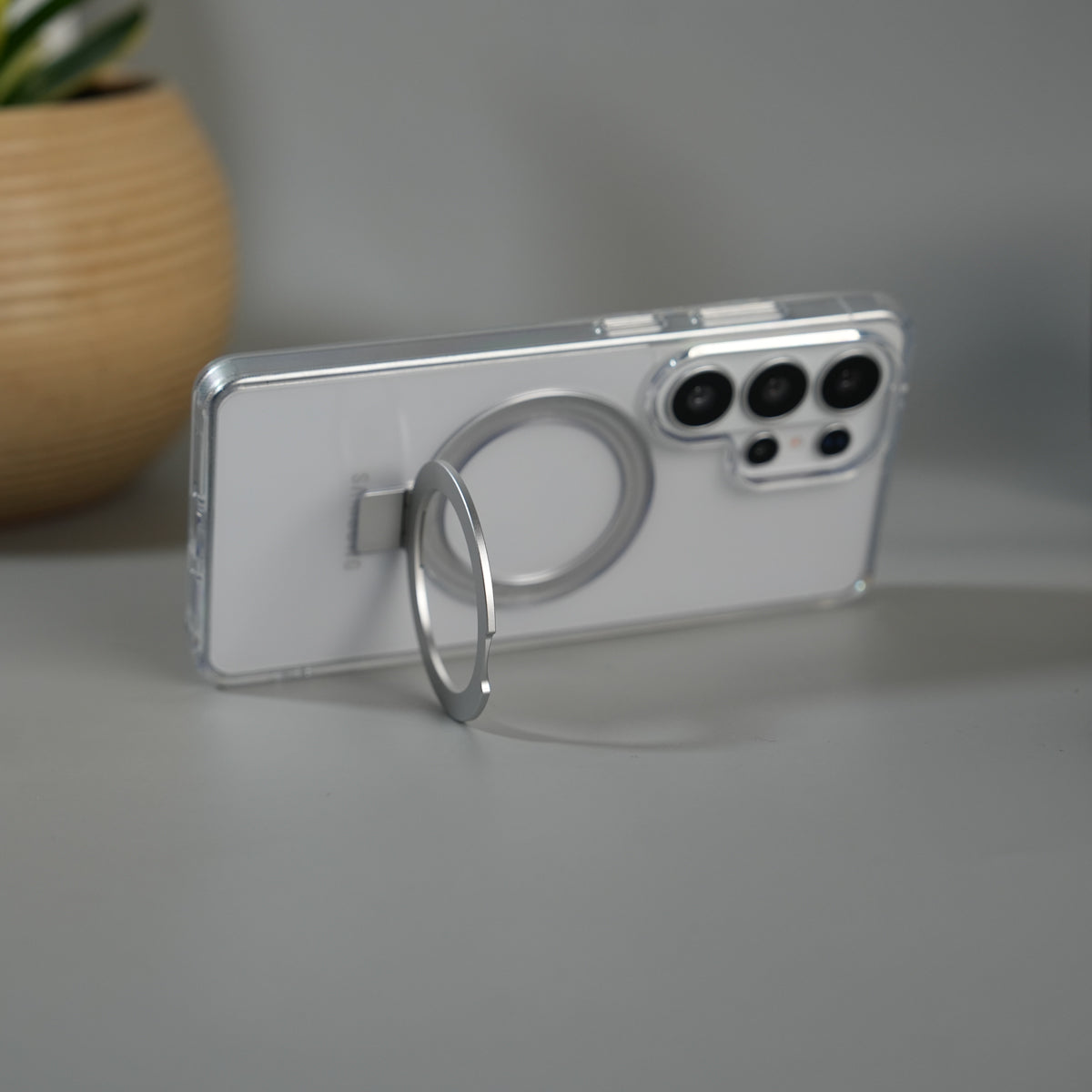 Galaxy S25 Ultra Crystal Clear Kickstand Case | Invisible Power