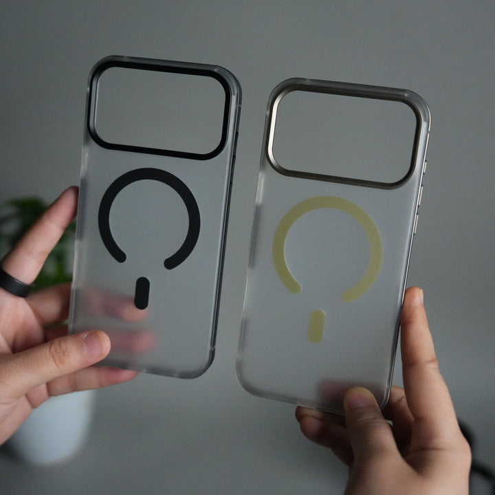 iPhone 17 Pro Frosted Magnetic Case | Aluminum Frame with MagSafe Ring & Metal Camera Guard
