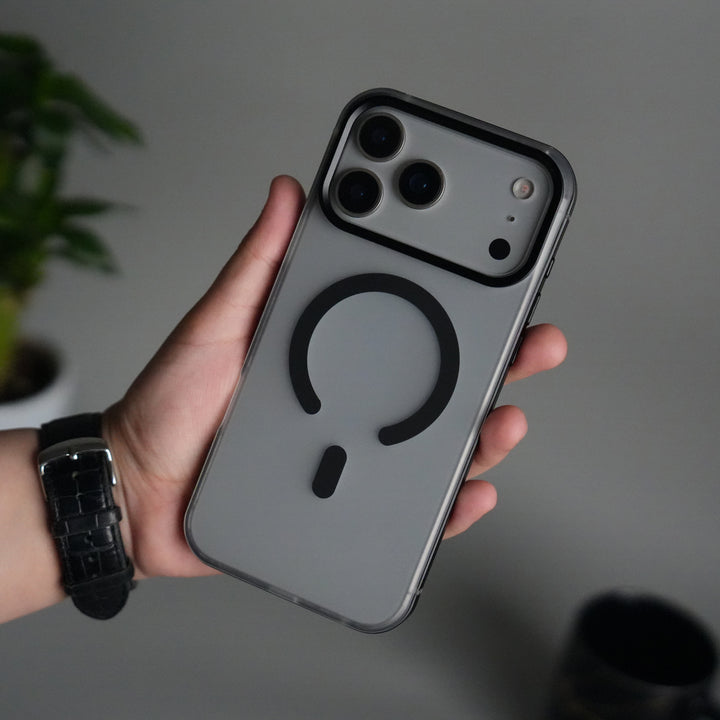 iPhone 17 Pro Frosted Magnetic Case | Aluminum Frame with MagSafe Ring & Metal Camera Guard
