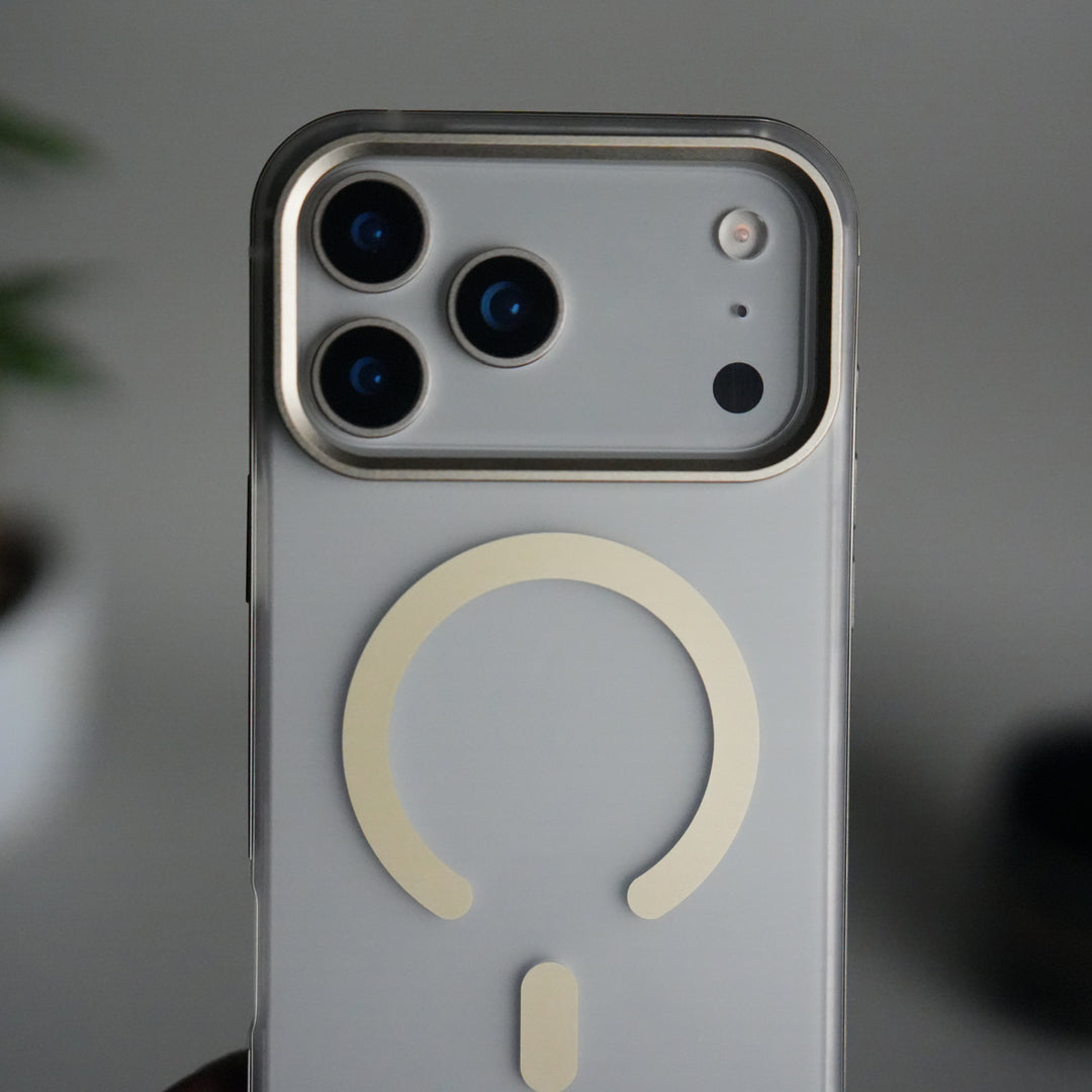 iPhone 17 Pro Frosted Magnetic Case | Aluminum Frame with MagSafe Ring & Metal Camera Guard
