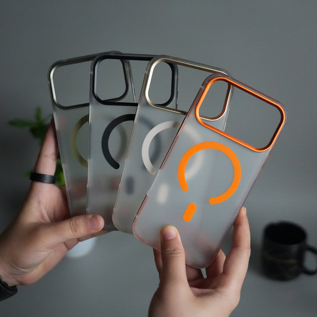 iPhone 17 Pro Frosted Magnetic Case | Aluminum Frame with MagSafe Ring & Metal Camera Guard