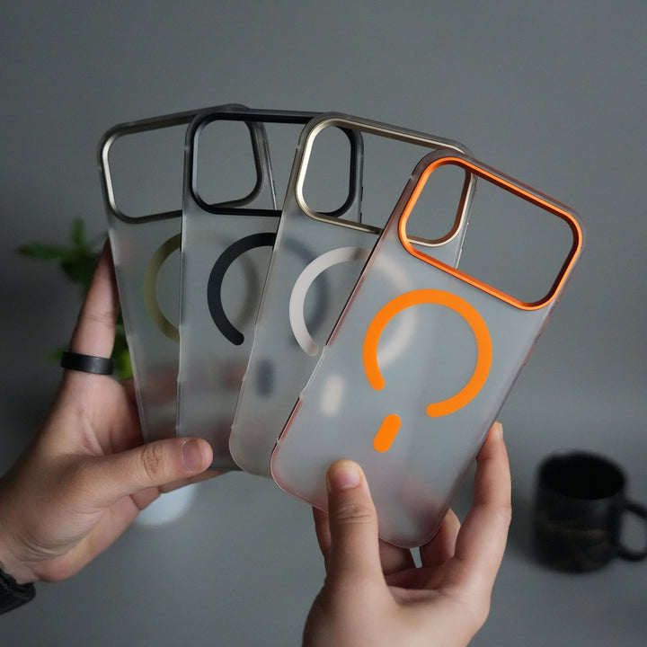 iPhone 17 Pro Frosted Magnetic Case | Aluminum Frame with MagSafe Ring & Metal Camera Guard