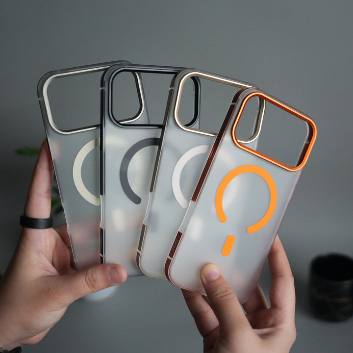 iPhone 17 Pro Frosted Magnetic Case | Aluminum Frame with MagSafe Ring & Metal Camera Guard