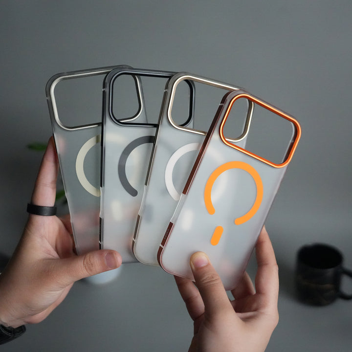 iPhone 17 Pro Frosted Magnetic Case | Aluminum Frame with MagSafe Ring & Metal Camera Guard