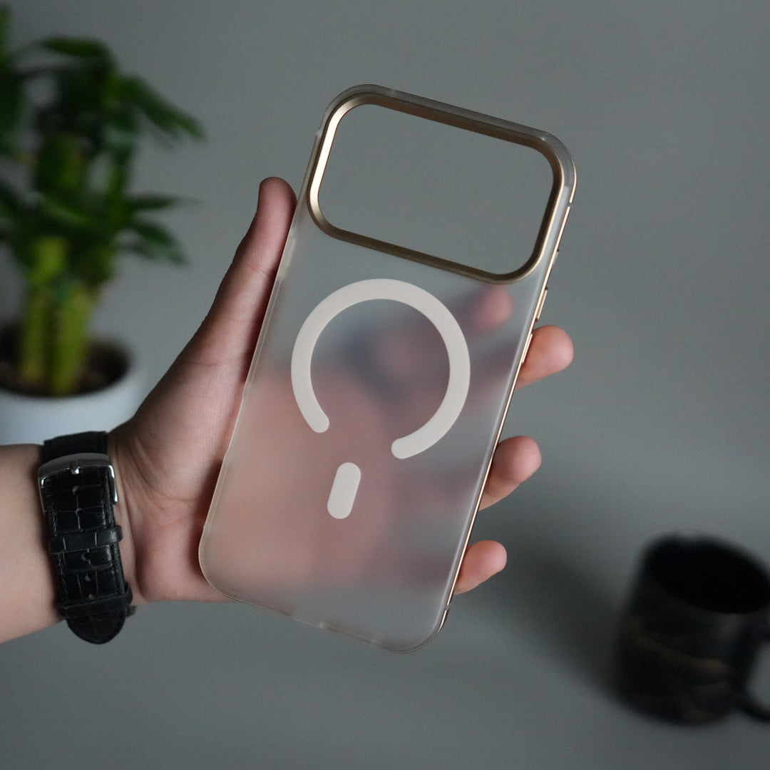 iPhone 17 Pro Frosted Magnetic Case | Aluminum Frame with MagSafe Ring & Metal Camera Guard