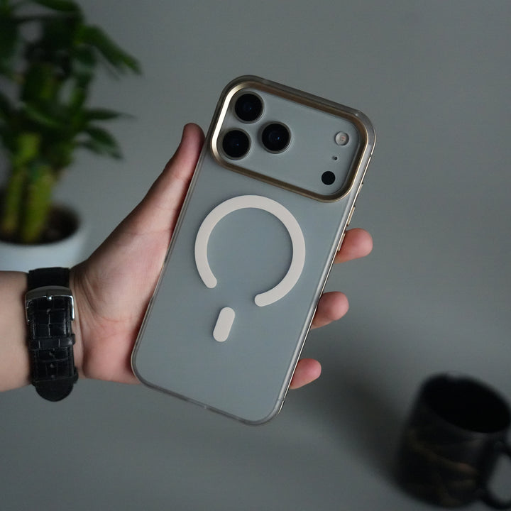 iPhone 17 Pro Frosted Magnetic Case | Aluminum Frame with MagSafe Ring & Metal Camera Guard
