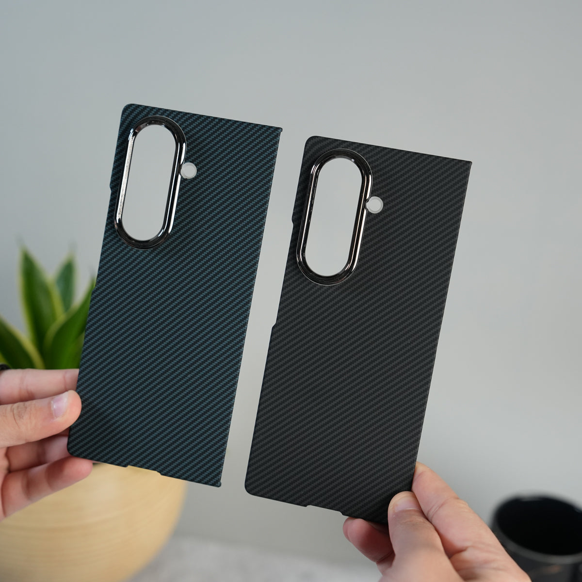 Galaxy Z Fold 7 Ultra-Slim Carbon Fiber Texture Case with Front glass Protection