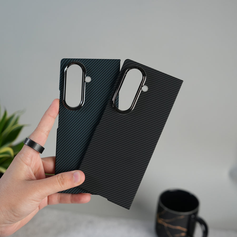 Galaxy Z Fold 7 Ultra-Slim Carbon Fiber Texture Case with Front glass Protection