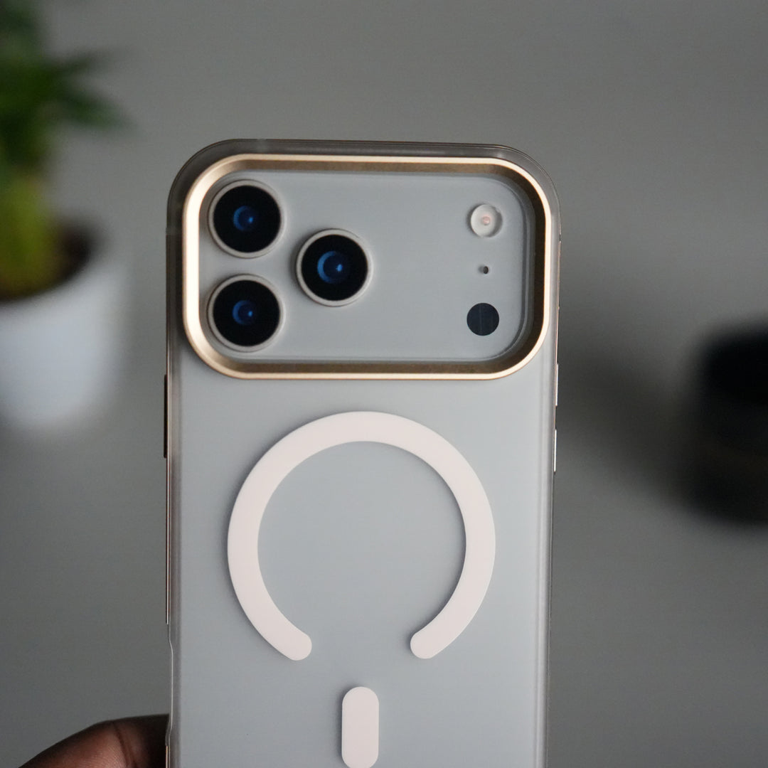 iPhone 17 Pro Frosted Magnetic Case | Aluminum Frame with MagSafe Ring & Metal Camera Guard
