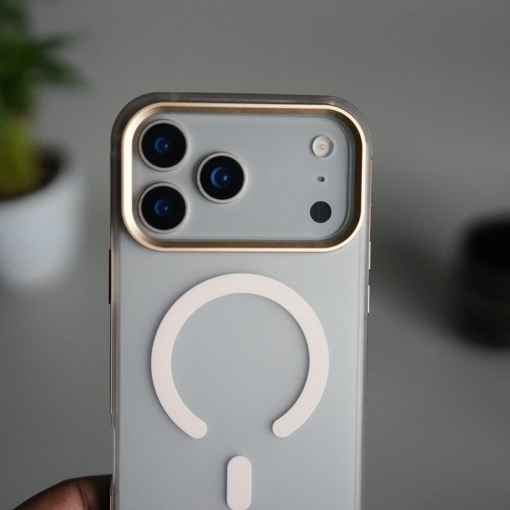 iPhone 17 Pro Frosted Magnetic Case | Aluminum Frame with MagSafe Ring & Metal Camera Guard