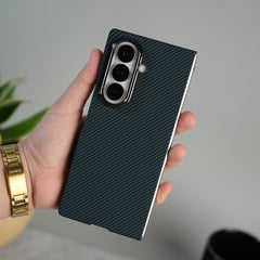 Galaxy Z Fold 7 Ultra-Slim Carbon Fiber Texture Case with Front glass Protection
