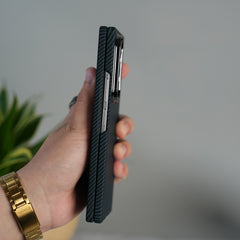 Galaxy Z Fold 7 Ultra-Slim Carbon Fiber Texture Case with Front glass Protection
