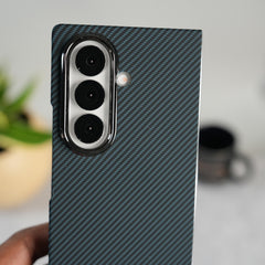 Galaxy Z Fold 7 Ultra-Slim Carbon Fiber Texture Case with Front glass Protection