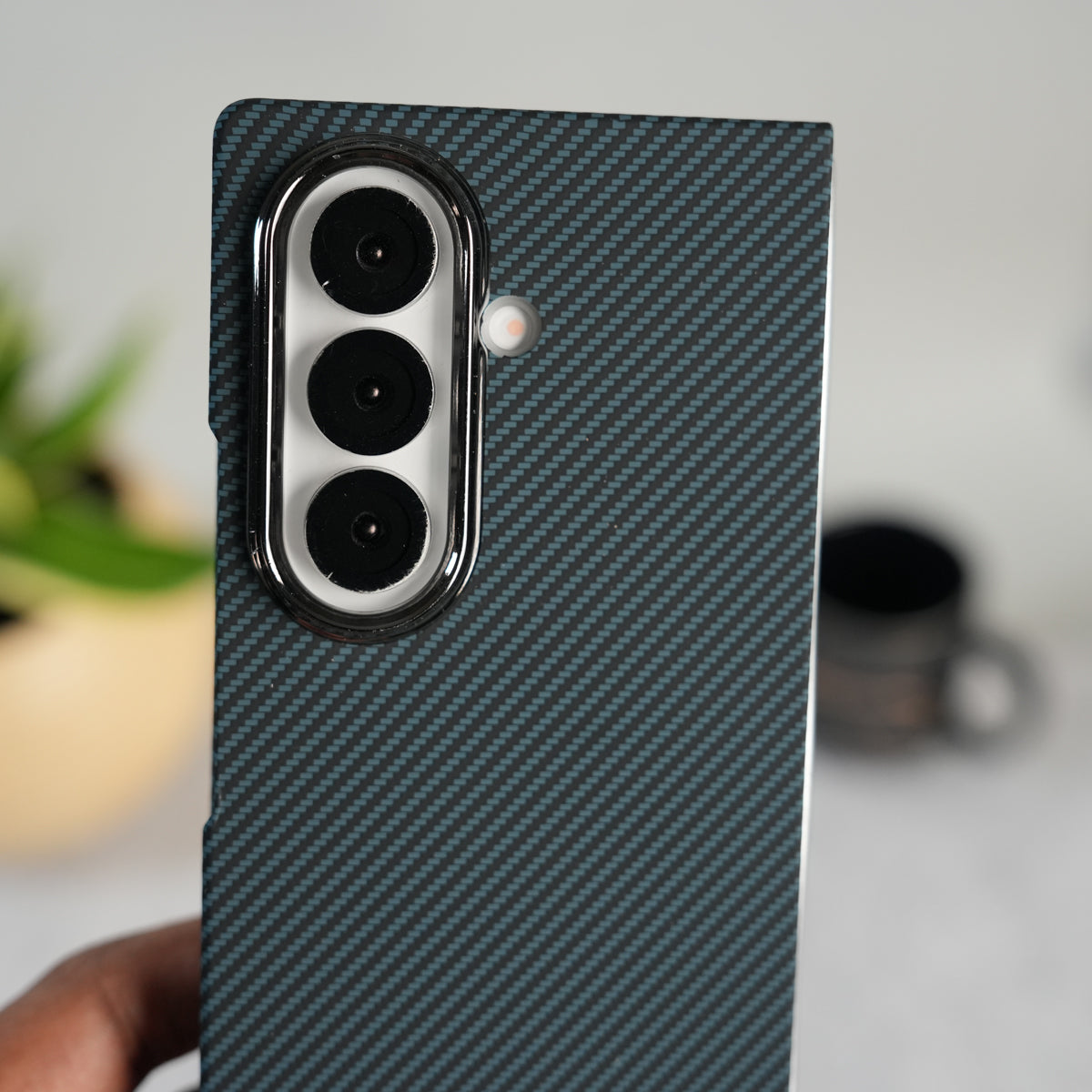 Galaxy Z Fold 7 Ultra-Slim Carbon Fiber Texture Case with Front glass Protection