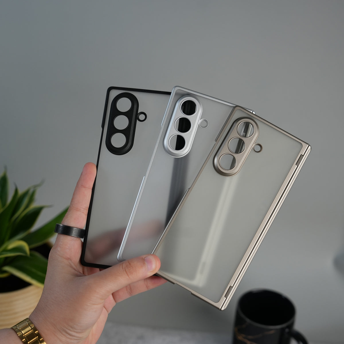 Galaxy Z Fold 7 Frosted Matte Case | Front Glass & Heinge Protection