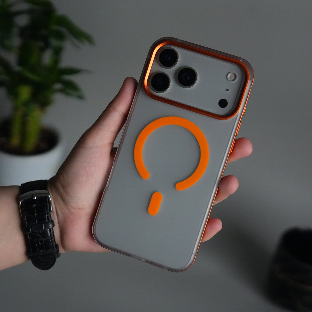 iPhone 17 Pro Frosted Magnetic Case | Aluminum Frame with MagSafe Ring & Metal Camera Guard