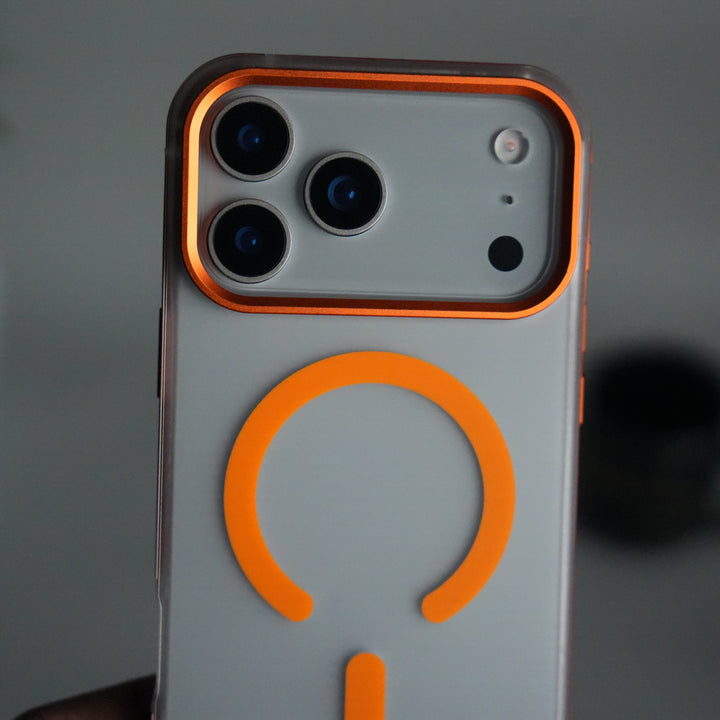 iPhone 17 Pro Frosted Magnetic Case | Aluminum Frame with MagSafe Ring & Metal Camera Guard