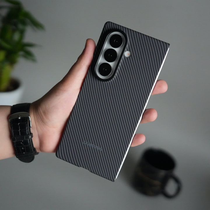 Galaxy Z Fold 7 Carbon Fiber Texture Back Case with Front Membrane | Ultra-Thin Protective Cover