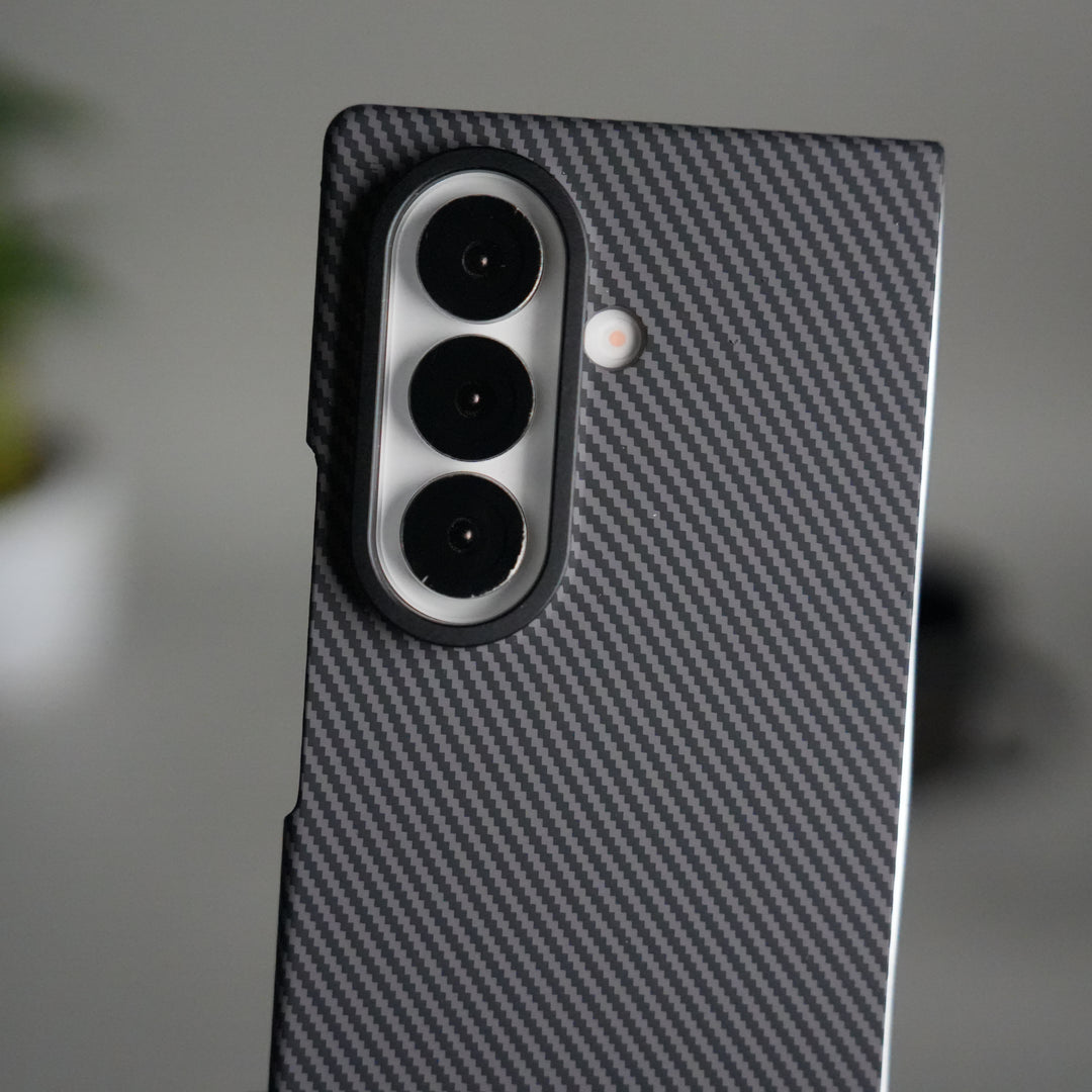 Galaxy Z Fold 7 Carbon Fiber Texture Back Case with Front Membrane | Ultra-Thin Protective Cover