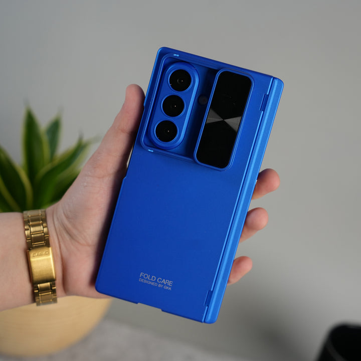 Galaxy Z Fold 7 GKK Kickstand Slide Camera Lid Folding PC Phone Cover with Tempered Glass Screen Film