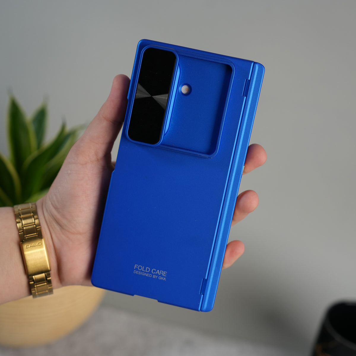 Galaxy Z Fold 7 GKK Kickstand Slide Camera Lid Folding PC Phone Cover with Tempered Glass Screen Film