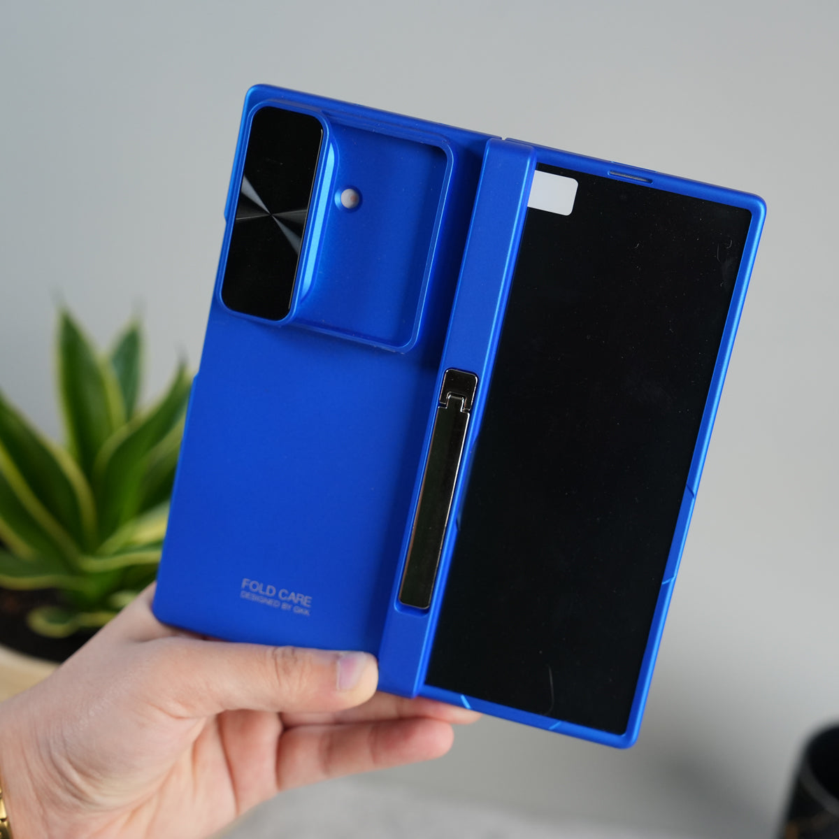 Galaxy Z Fold 7 GKK Kickstand Slide Camera Lid Folding PC Phone Cover with Tempered Glass Screen Film