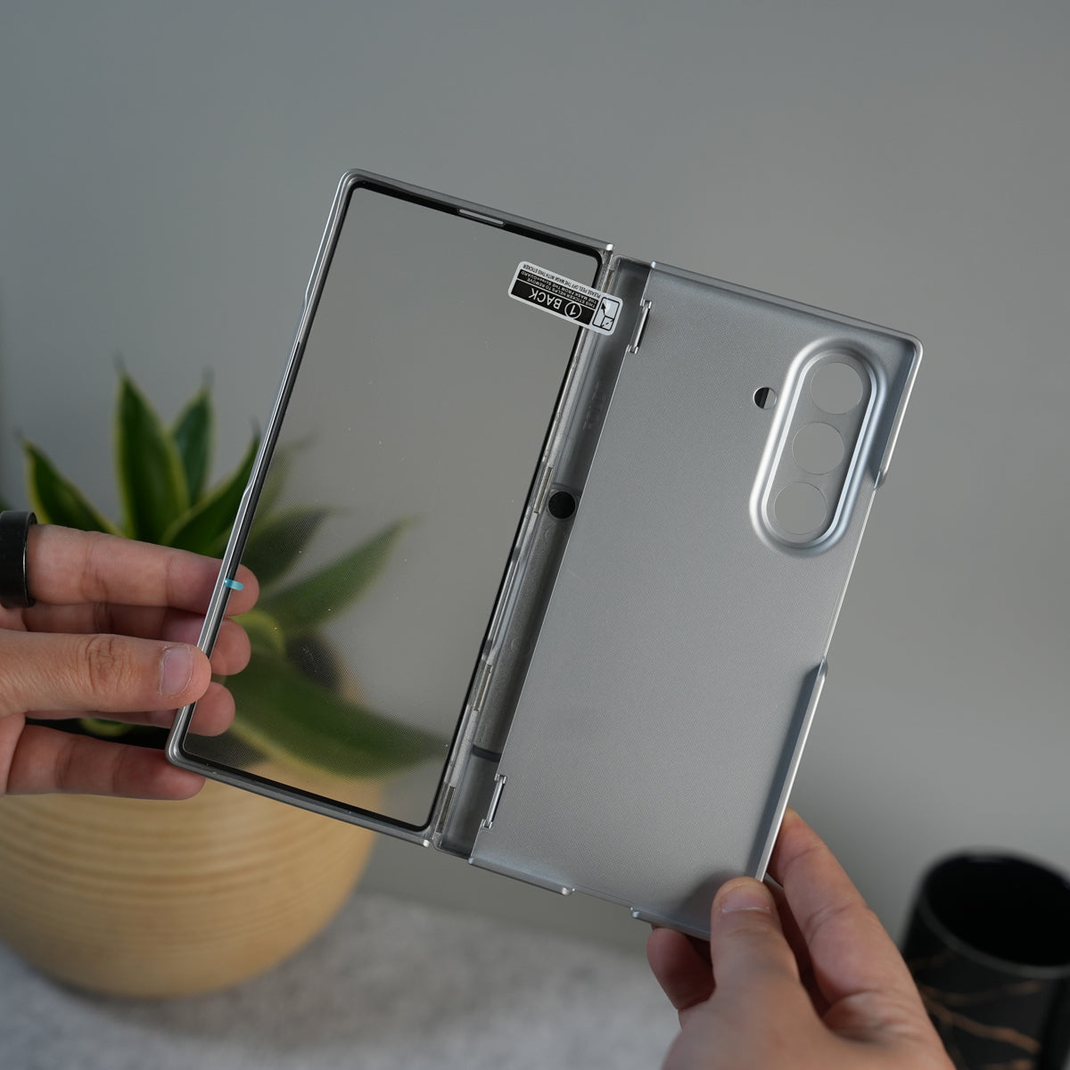 Galaxy Z Fold 7 GKK Kickstand Slide Camera Lid Folding PC Phone Cover with Tempered Glass Screen Film