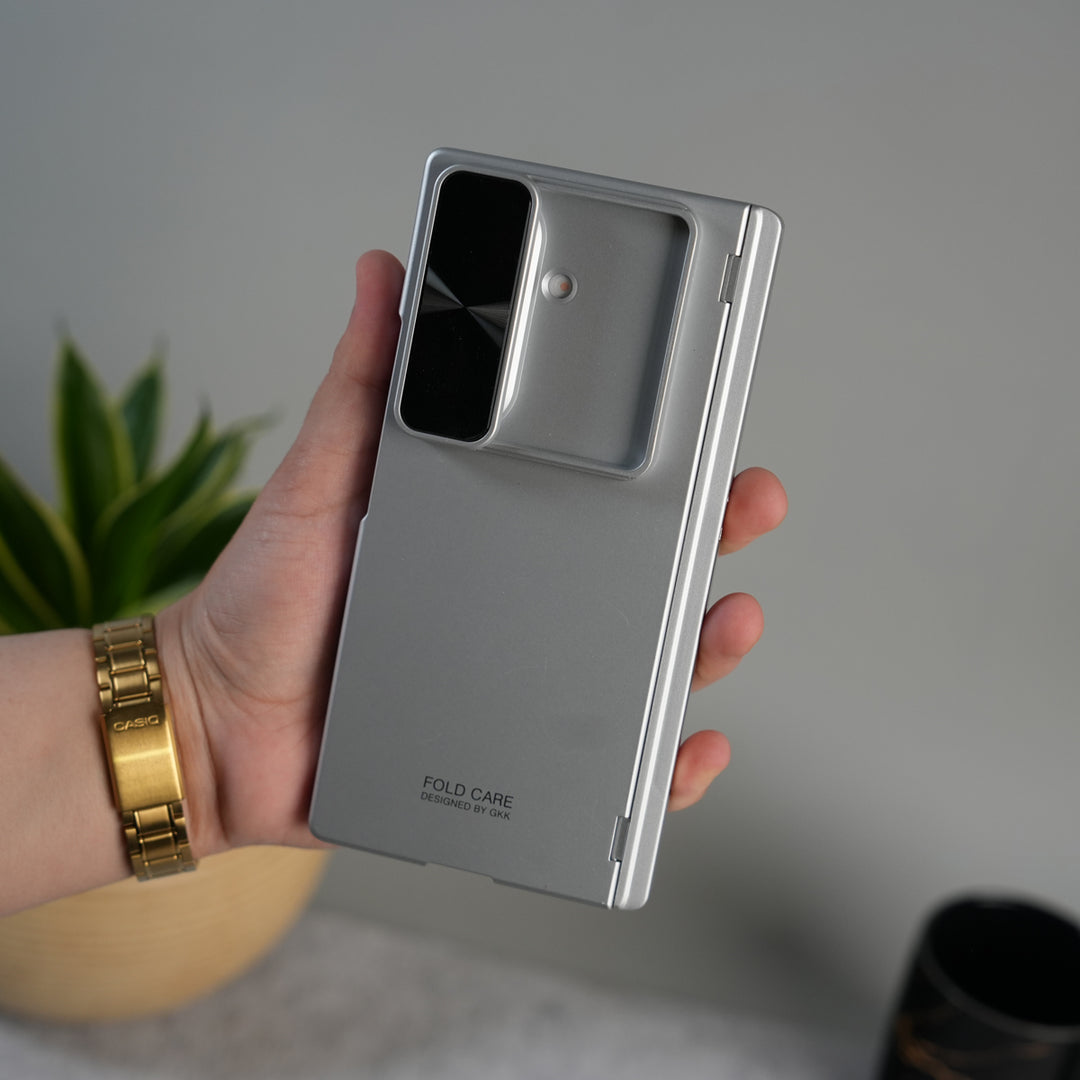 Galaxy Z Fold 7 GKK Kickstand Slide Camera Lid Folding PC Phone Cover with Tempered Glass Screen Film