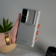 Galaxy Z Fold 7 GKK Kickstand Slide Camera Lid Folding PC Phone Cover with Tempered Glass Screen Film