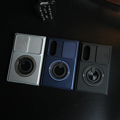 Sliding Camera Shield Case for Galaxy Z Fold 8 | Rotating Ring Stand
