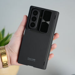 Galaxy Z Fold 7 GKK Kickstand Slide Camera Lid Folding PC Phone Cover with Tempered Glass Screen Film