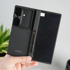 Galaxy Z Fold 7 GKK Kickstand Slide Camera Lid Folding PC Phone Cover with Tempered Glass Screen Film