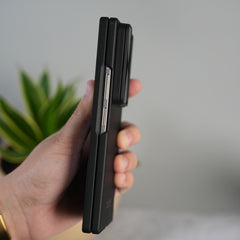 Galaxy Z Fold 7 GKK Kickstand Slide Camera Lid Folding PC Phone Cover with Tempered Glass Screen Film