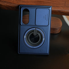 Sliding Camera Shield Case for Galaxy Z Fold 8 | Rotating Ring Stand