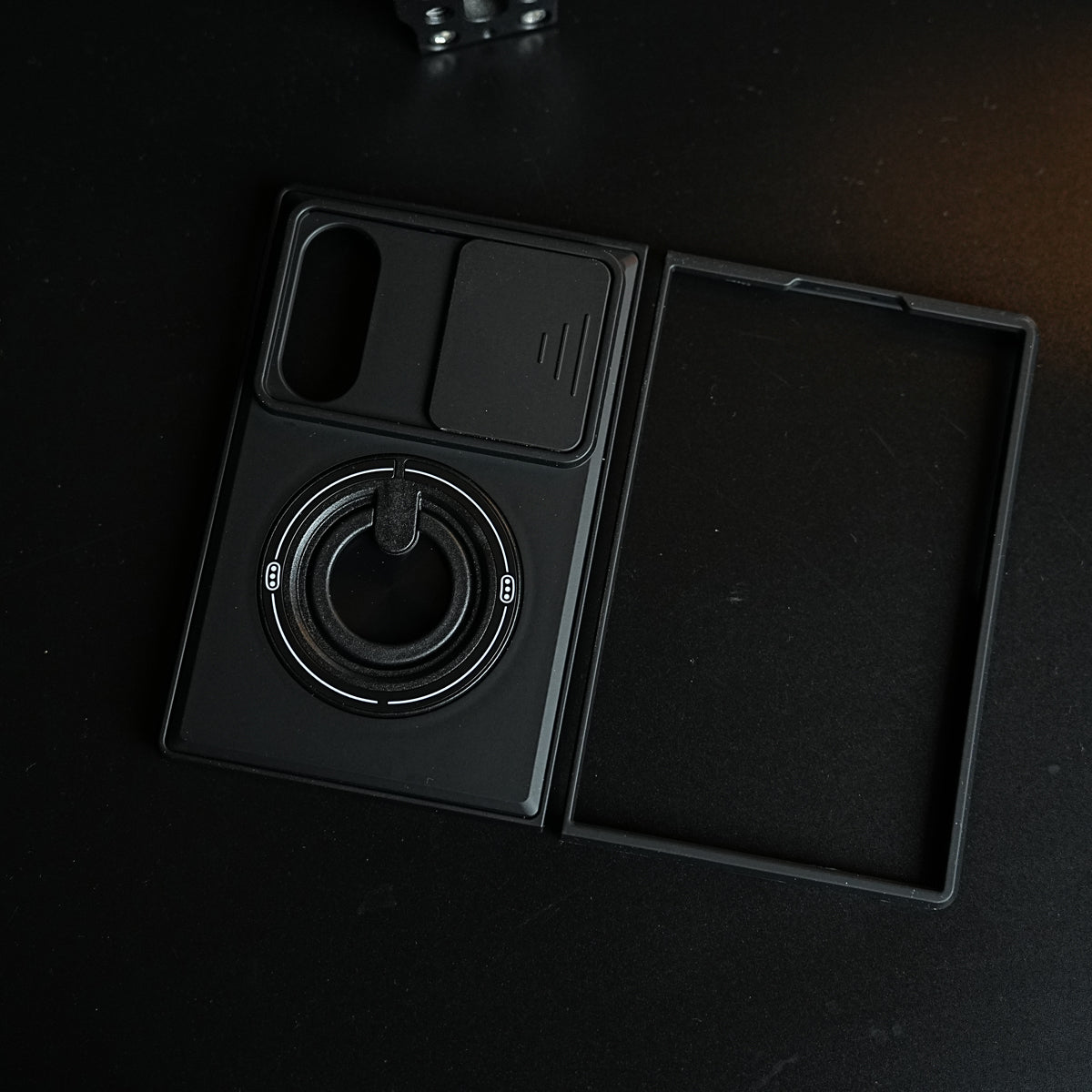 Sliding Camera Shield Case for Galaxy Z Fold 8 | Rotating Ring Stand