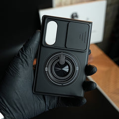 Sliding Camera Shield Case for Galaxy Z Fold 8 | Rotating Ring Stand