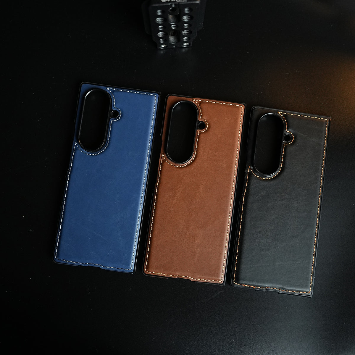 Edge Stitched Leather Texture Case for Galaxy Z Fold 7 | Magnetic Case