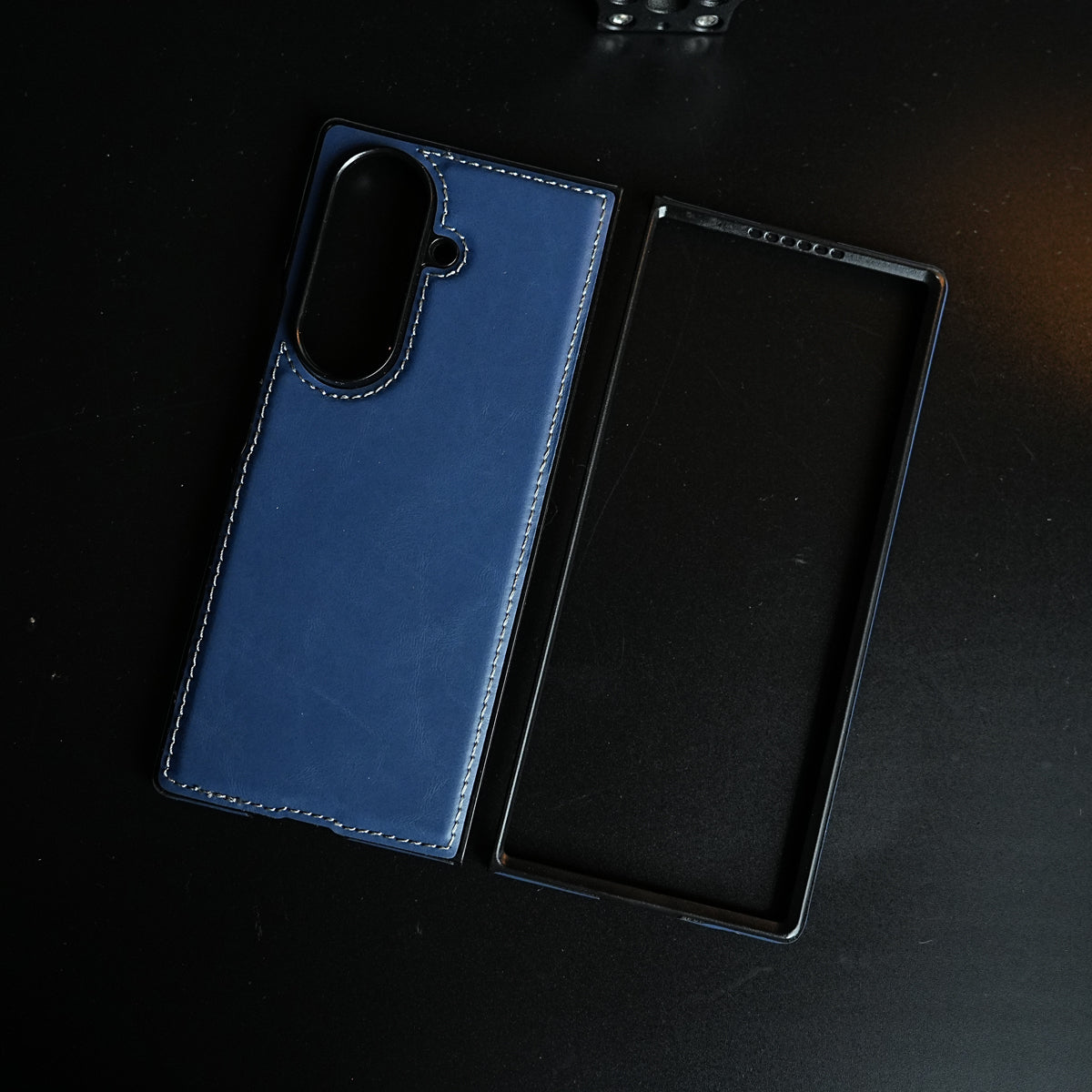 Edge Stitched Leather Texture Case for Galaxy Z Fold 7 | Magnetic Case