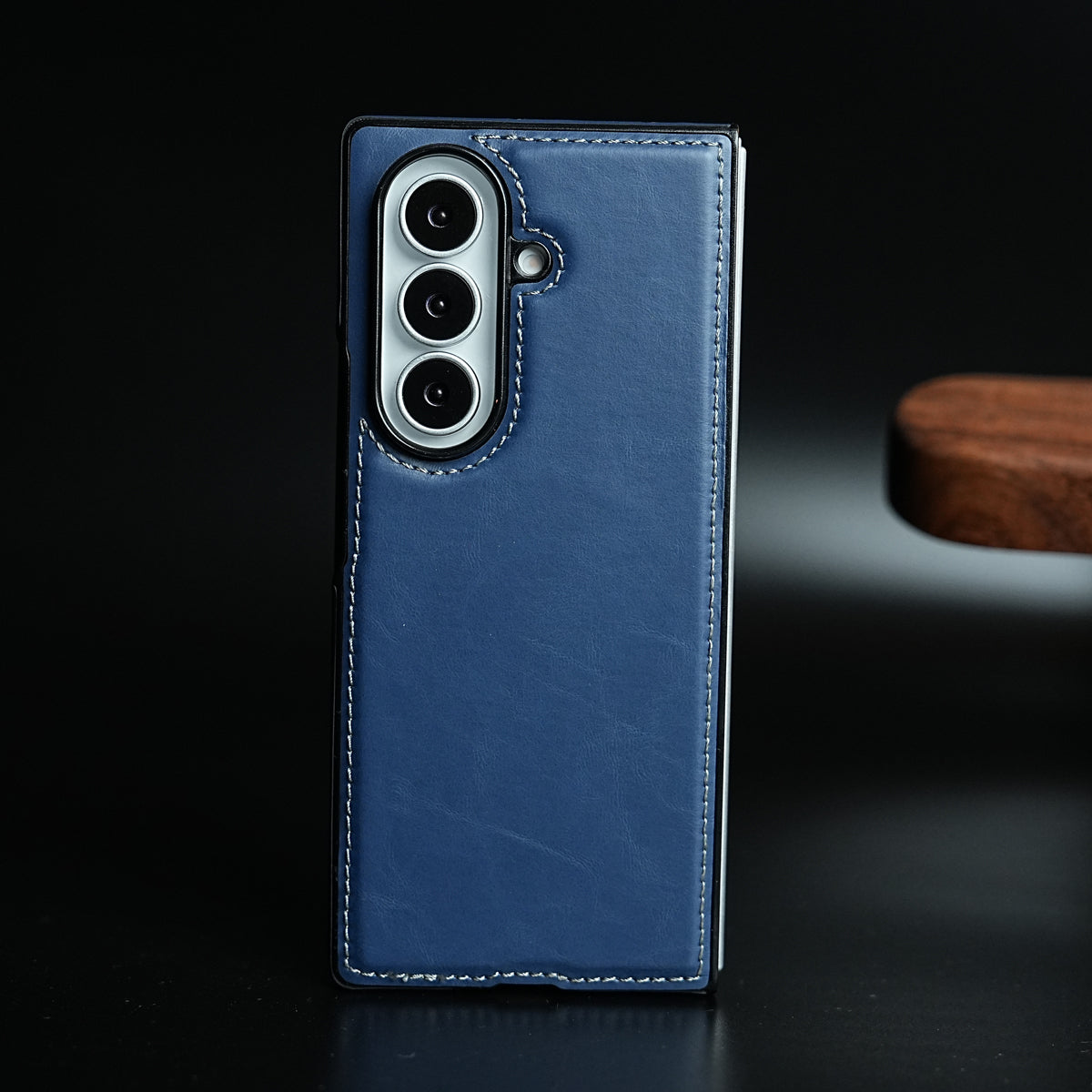 Edge Stitched Leather Texture Case for Galaxy Z Fold 7 | Magnetic Case