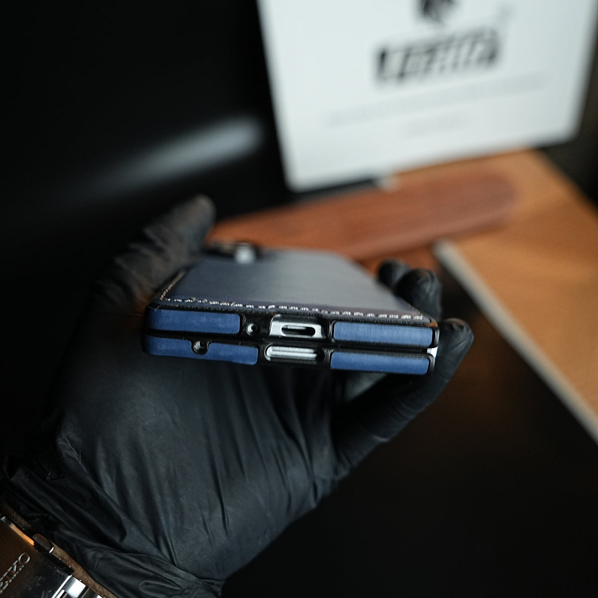 Edge Stitched Leather Texture Case for Galaxy Z Fold 7 | Magnetic Case