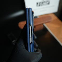 Edge Stitched Leather Texture Case for Galaxy Z Fold 7 | Magnetic Case