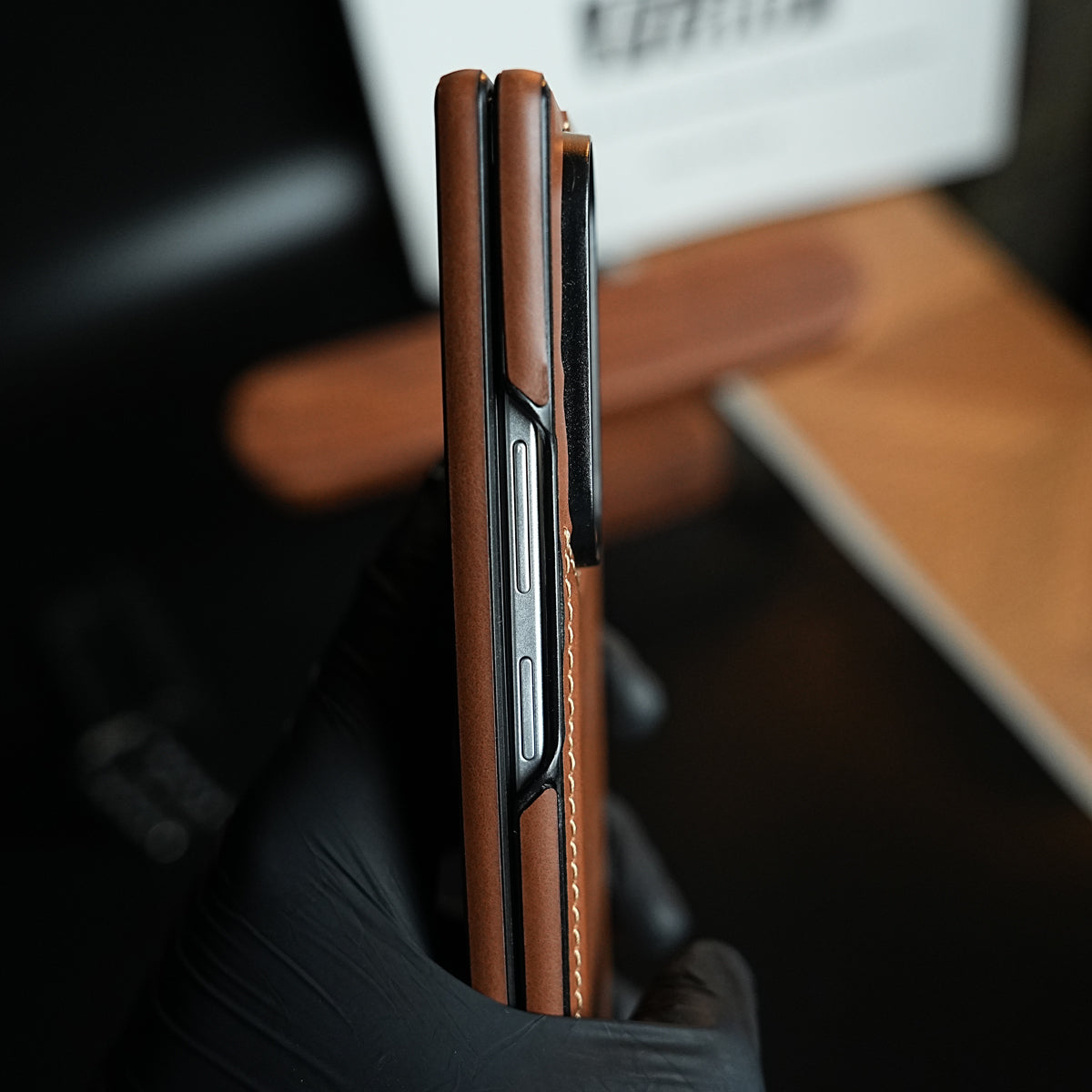 Edge Stitched Leather Texture Case for Galaxy Z Fold 7 | Magnetic Case